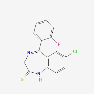 Chemical structure of N-Desmethylquazepam