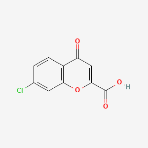 Chemical structure of 7-Chloro-4-oxo-4H-chromene-2-carboxylic acid