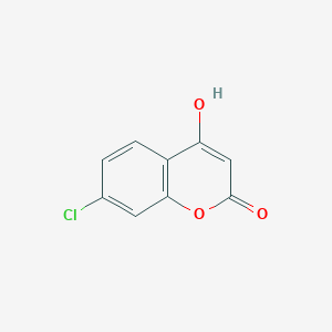 Chemical structure of 7-Chloro-4-hydroxy-2H-chromen-2-one