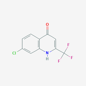 Chemical structure of 7-Chloro-4-hydroxy-2-(trifluoromethyl)quinoline