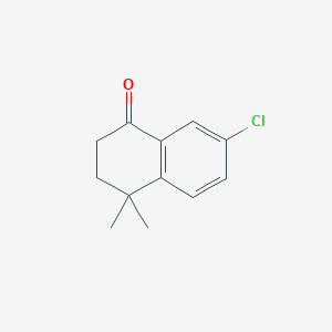 Chemical structure of 7-Chloro-4,4-dimethyl-3,4-dihydronaphthalen-1(2H)-one