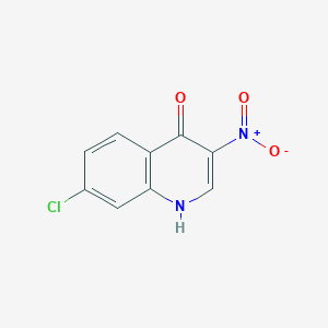 Chemical structure of 7-Chloro-3-nitroquinolin-4-ol