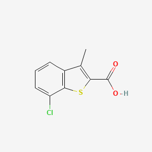 Chemical structure of 7-Chloro-3-methylbenzo[b]thiophene-2-carboxylic acid
