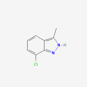 Chemical structure of 7-Chloro-3-methyl-1H-indazole