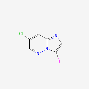 Chemical structure of 7-Chloro-3-iodoimidazo[1,2-b]pyridazine