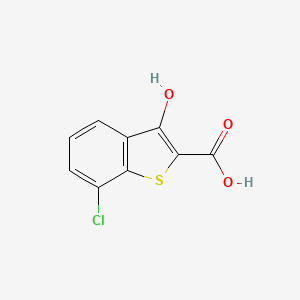 Chemical structure of 7-Chloro-3-hydroxybenzo[b]thiophene-2-carboxylic acid