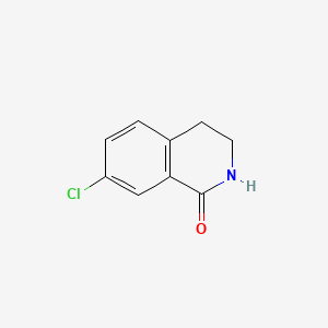 Chemical structure of 7-Chloro-3,4-dihydroisoquinolin-1(2H)-one