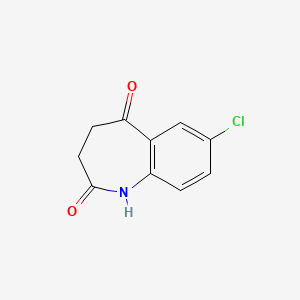 Chemical structure of 7-Chloro-3,4-dihydro-1H-benzo[b]azepine-2,5-dione