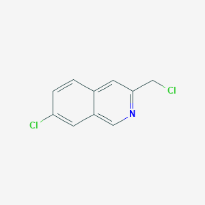 Chemical structure of 7-Chloro-3-(chloromethyl)isoquinoline