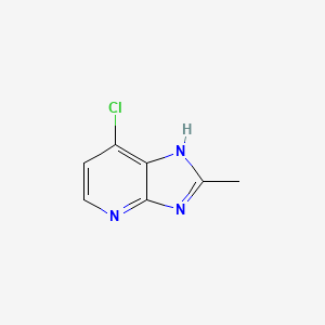 Chemical structure of 7-Chloro-2-methyl-3H-imidazo[4,5-b]pyridine