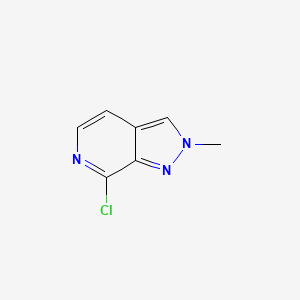 Chemical structure of 7-Chloro-2-methyl-2H-pyrazolo[3,4-c]pyridine