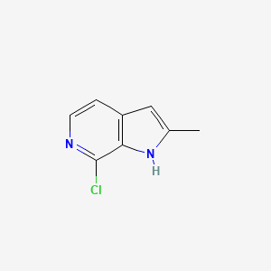 Chemical structure of 7-Chloro-2-methyl-1H-pyrrolo[2,3-c]pyridine