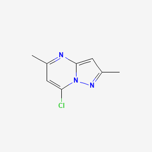 Chemical structure of 7-Chloro-2,5-dimethylpyrazolo[1,5-a]pyrimidine