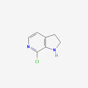 Chemical structure of 7-Chloro-1H,2H,3H-pyrrolo[2,3-C]pyridine