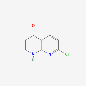 Chemical structure of 7-Chloro-2,3-dihydro-1,8-naphthyridin-4(1H)-one