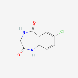 Chemical structure of 7-Chloro-3H-1,4-benzodiazepin-2,5(1H,4H)-dione