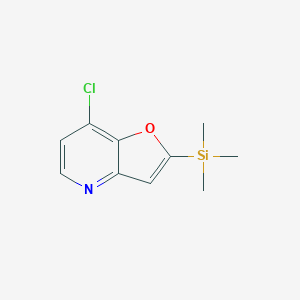 Chemical structure of 7-Chloro-2-(trimethylsilyl)furo[3,2-b]pyridine