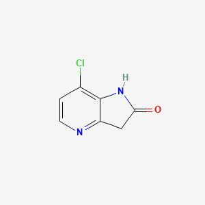 Chemical structure of 7-Chloro-1H-pyrrolo[3,2-b]pyridin-2(3H)-one