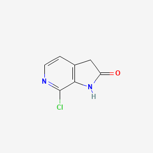 Chemical structure of 7-Chloro-1H-pyrrolo[2,3-c]pyridin-2(3H)-one