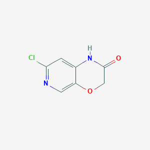 Chemical structure of 7-Chloro-1H-pyrido[3,4-b][1,4]oxazin-2(3H)-one
