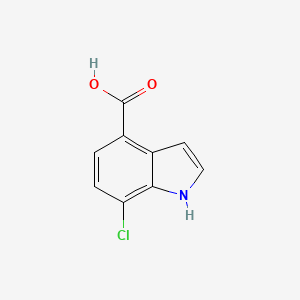 Chemical structure of 7-Chloro-1H-indole-4-carboxylic acid