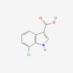Chemical structure of 7-Chloro-1H-Indole-3-Carboxylic Acid