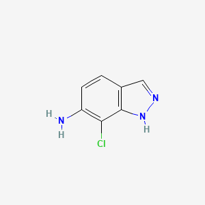 Chemical structure of 7-Chloro-1H-indazol-6-amine