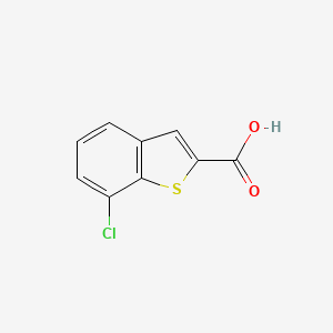 Chemical structure of 7-Chloro-1-benzothiophene-2-carboxylic acid