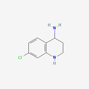 Chemical structure of 7-Chloro-1,2,3,4-tetrahydroquinolin-4-amine