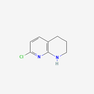 Chemical structure of 7-Chloro-1,2,3,4-tetrahydro-1,8-naphthyridine