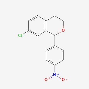 Chemical structure of 7-Chloro-1-(4-nitrophenyl)isochromane
