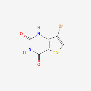 Chemical structure of 7-Bromothieno[3,2-d]pyrimidine-2,4(1H,3H)-dione