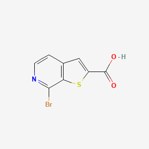 Chemical structure of 7-Bromothieno[2,3-c]pyridine-2-carboxylic acid