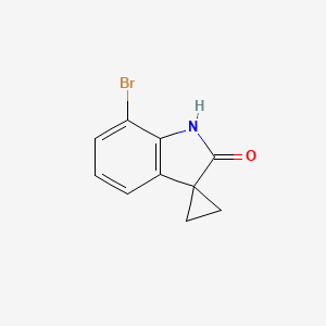 Chemical structure of 7'-BROMOSPIRO[CYCLOPROPANE-1,3'-INDOLIN]-2'-ONE