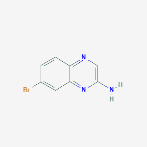 Chemical structure of 7-Bromoquinoxalin-2-amine