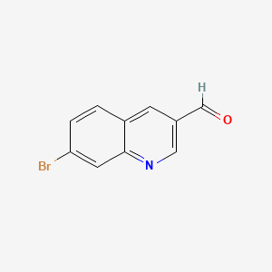 Chemical structure of 7-Bromoquinoline-3-carbaldehyde