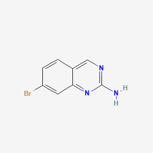 Chemical structure of 7-Bromoquinazolin-2-amine