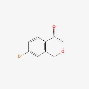 Chemical structure of 7-Bromoisochroman-4-one