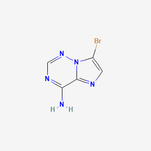 Chemical structure of 7-Bromoimidazo[2,1-f][1,2,4]triazin-4-amine