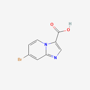 Chemical structure of 7-Bromoimidazo[1,2-a]pyridine-3-carboxylic acid