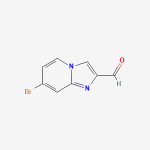 Chemical structure of 7-Bromoimidazo[1,2-a]pyridine-2-carbaldehyde
