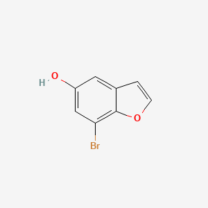 Chemical structure of 7-Bromobenzofuran-5-ol
