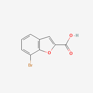 Chemical structure of 7-Bromobenzofuran-2-carboxylic acid