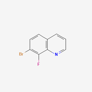 Chemical structure of 7-Bromo-8-fluoroquinoline