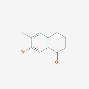 Chemical structure of 7-Bromo-6-methyl-3,4-dihydronaphthalen-1(2H)-one