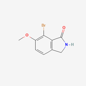Chemical structure of 7-Bromo-6-methoxyisoindolin-1-one