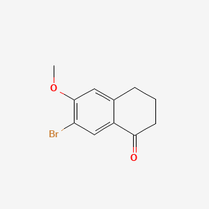 Chemical structure of 7-Bromo-6-methoxy-3,4-dihydronaphthalen-1(2H)-one
