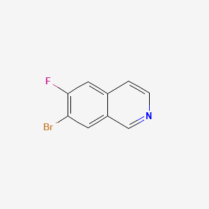 Chemical structure of 7-Bromo-6-fluoroisoquinoline