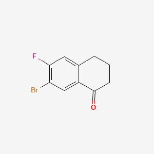Chemical structure of 7-Bromo-6-fluoro-3,4-dihydronaphthalen-1(2H)-one