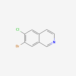 Chemical structure of 7-Bromo-6-chloroisoquinoline